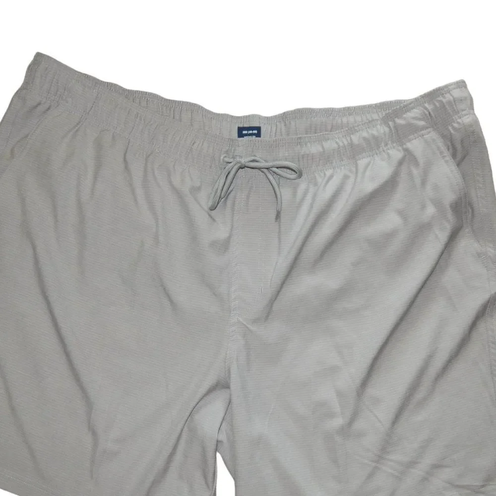 George Men’s 3XL 48–50 Gray & White Striped Quick Dry Swim Trunks Shorts 7
